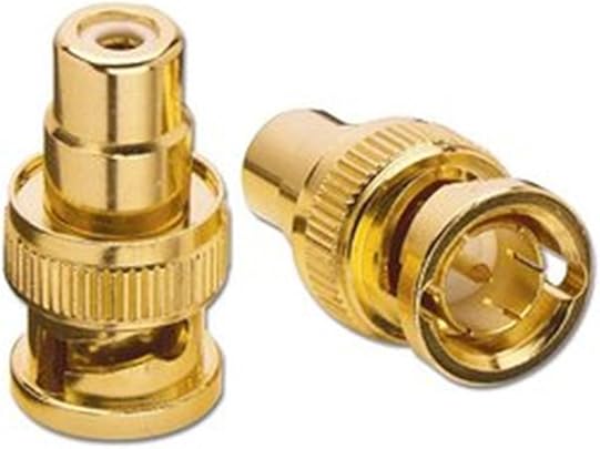 Lindy BNC Male Phono Female Adapter Pack  Cavo Collegamento Oro