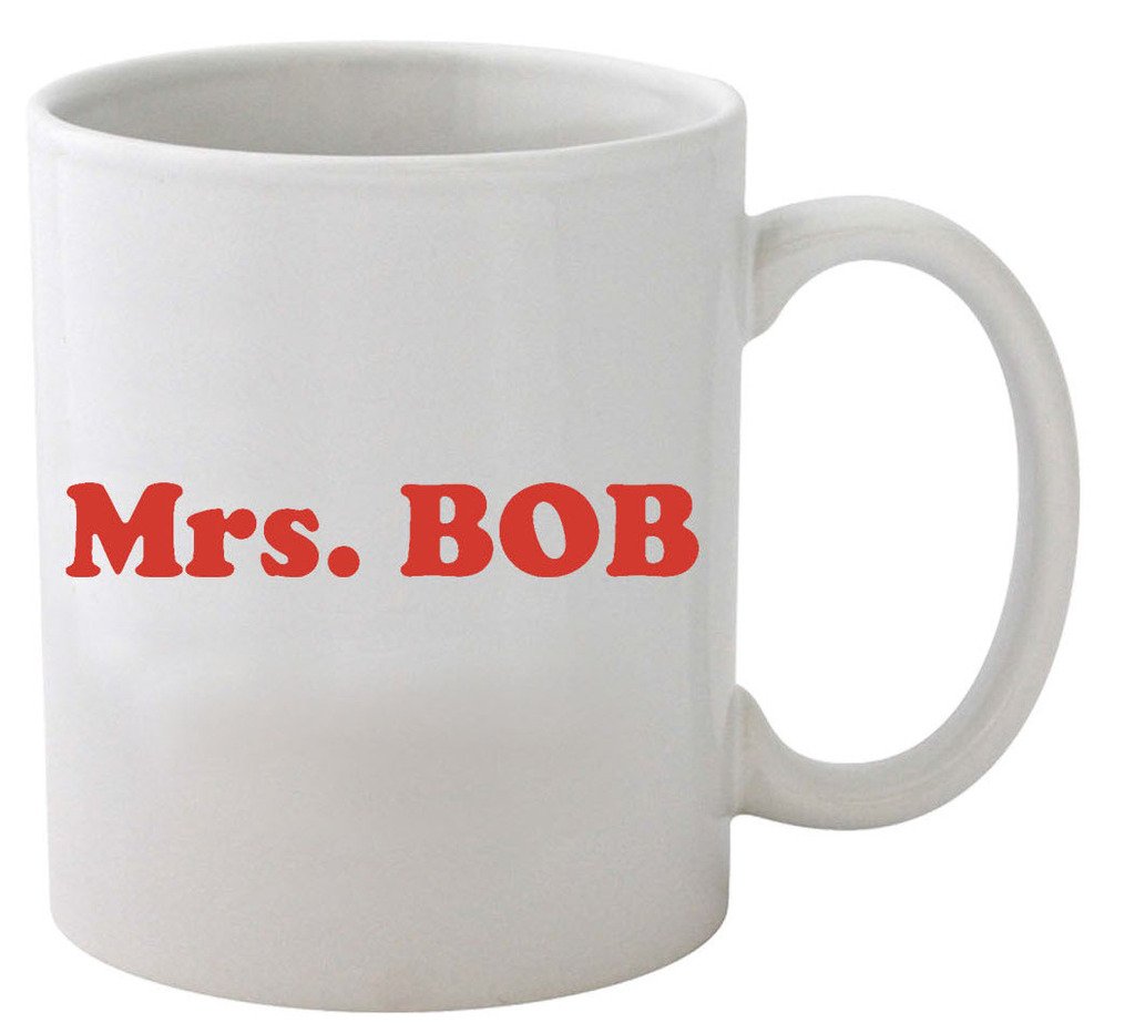 Funny Guy Mugs Mrs. Bob Ceramic Coffee Mug - 11oz - Ideal Funny Coffee Mug for Women and Men - Hilarious Novelty Coffee Cup with Witty Sayings