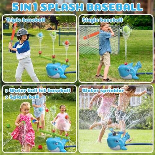 Splash Baseball Outdoor Wasserspielzeug 3-in-1 Wal-Sprinkler Set DIY Montage Kinder Spiel