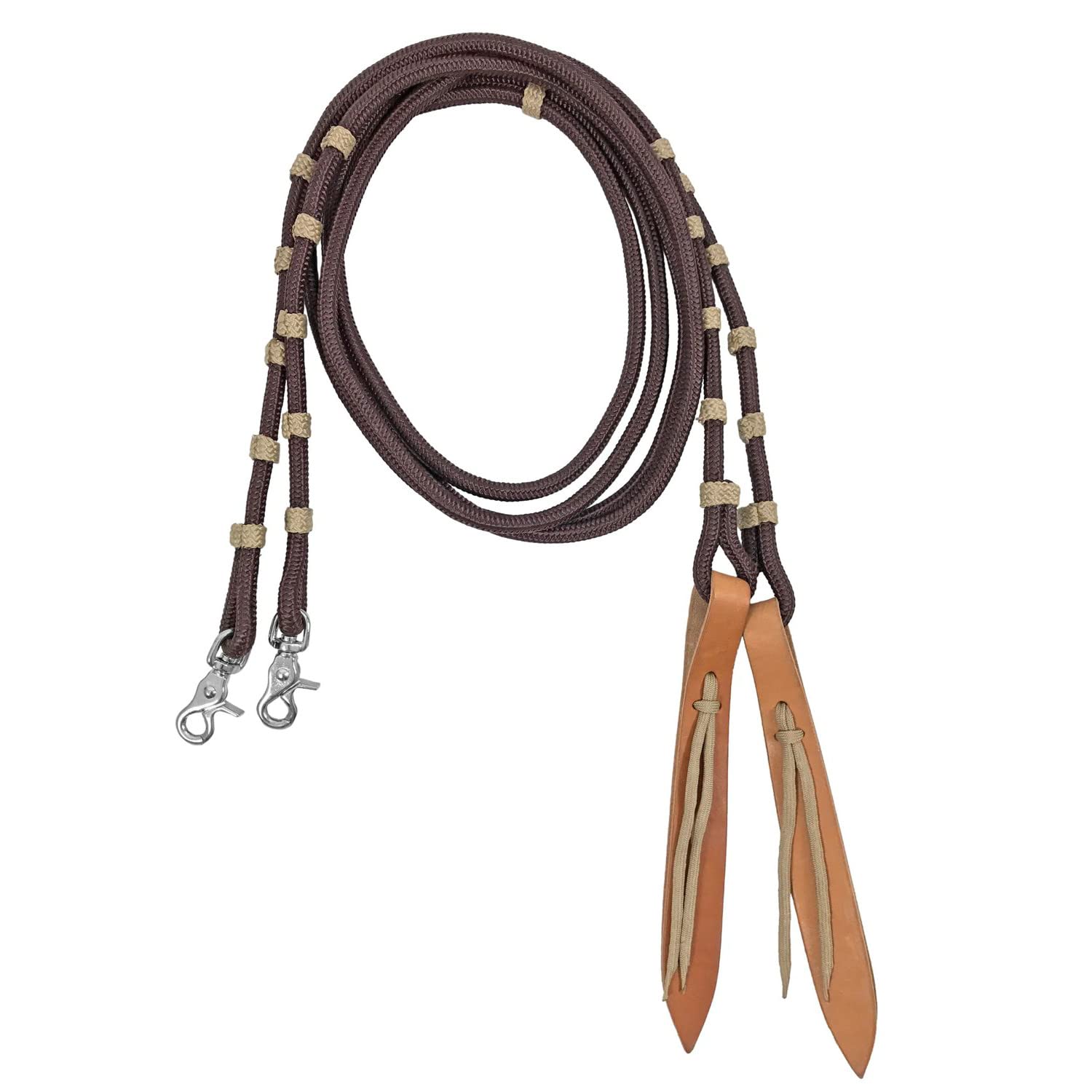 Lakota - Rênes Western Nylon avec Rabat en Cuir