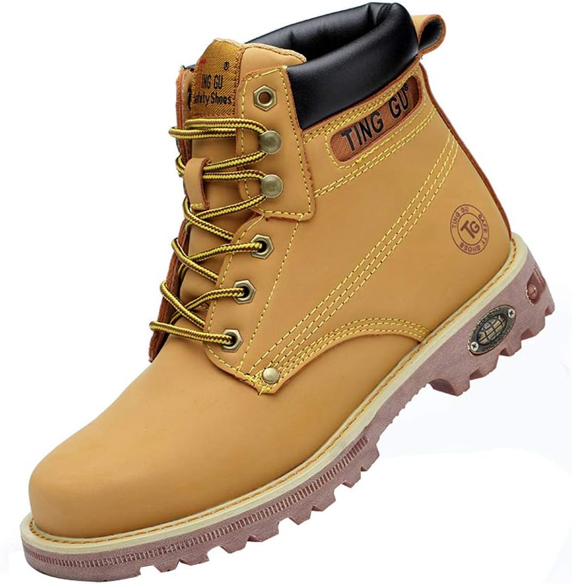Steel Toe Mens Womens Safety Boots Work Waterproof Shoes Leather Indestructible Protect Working Ankle Footwear