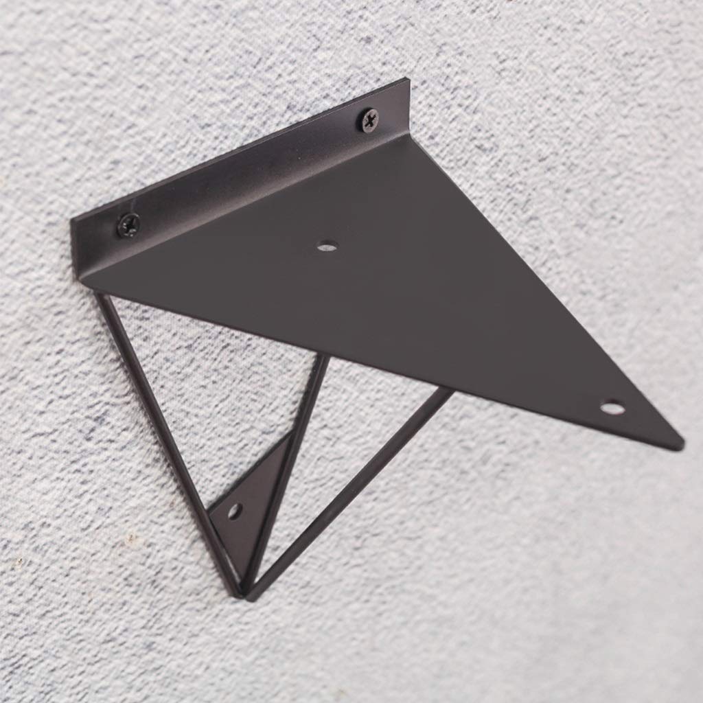 Dekoracyjne uchwyty do regałów, montaż ścienny, uniwersalny uchwyt ścienny, geometryczny uchwyt do pływających regałów – industrialny design trójkątowy – zestaw żelaza z 2 sztukami
