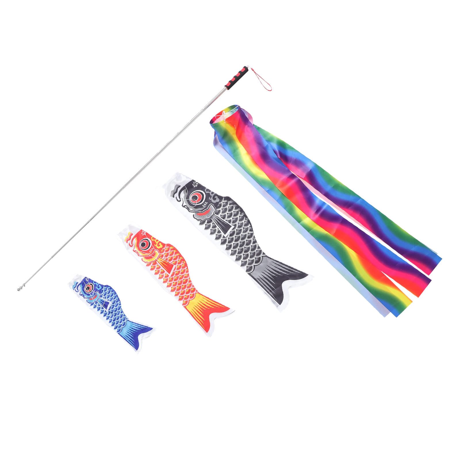 Drapeaux Poisson en Tissu Arc-en-ciel FOMIYES : Décoration Extérieure Suspendue Originale