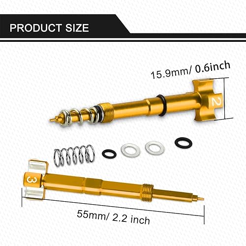 Miniatura 2 de Tornillo de mezcla de carbohidratos, tornillo de mezcla de combustible de aire para motocicleta, tornillo ajustador de carburador, ajustador