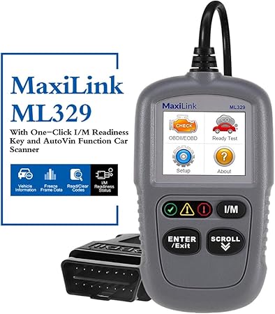 Autel Ml329 Kfz Auslesegerat Obd2 Diagnosegerat Fur Benzin Dieselmotor Mercedes Benz Bmw Opel Vw Renault Etc Software Free Update Amazon De Auto Motorrad
