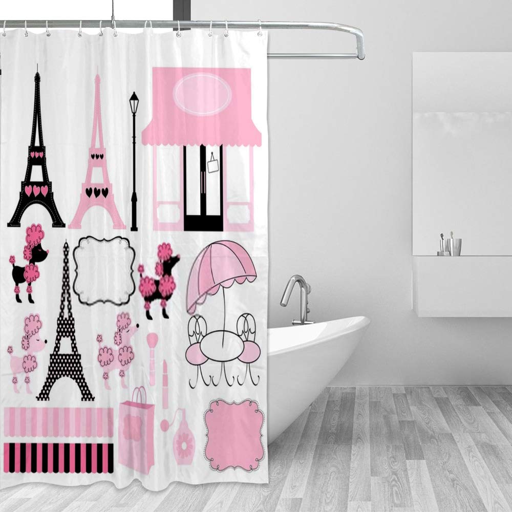 Rideau de douche Paris pour salle de bain design et ambiance romantique