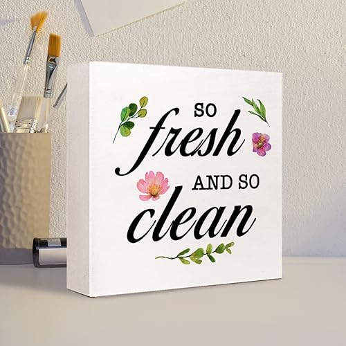 Miniatura 10 de Letrero inspirador de madera para decoración de escritorio para el hogar, baño, escritorio, estante y decoración de mesa (Hello There Handsome)