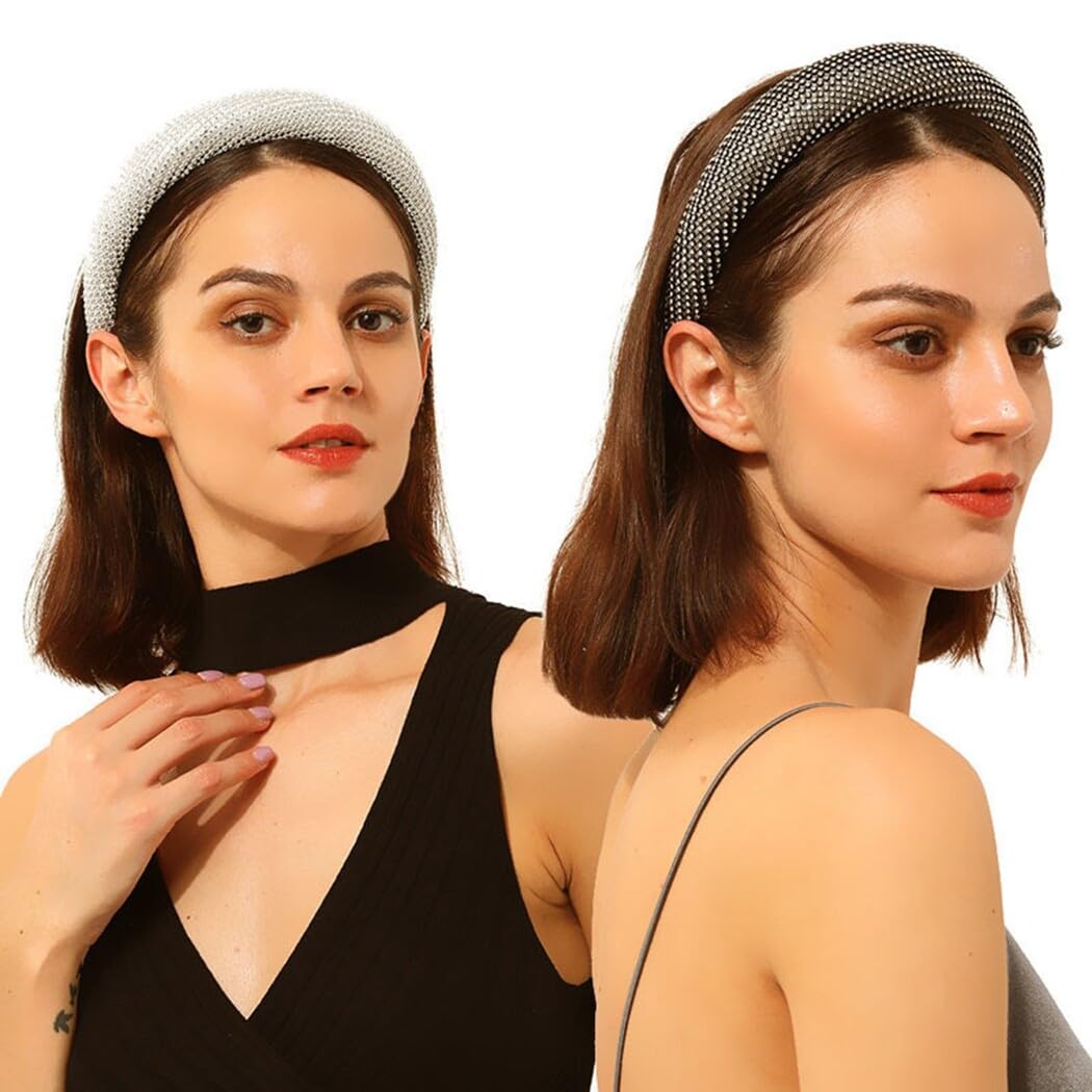 5 cerchietti per capelli con strass, accessorio decorativo da donna