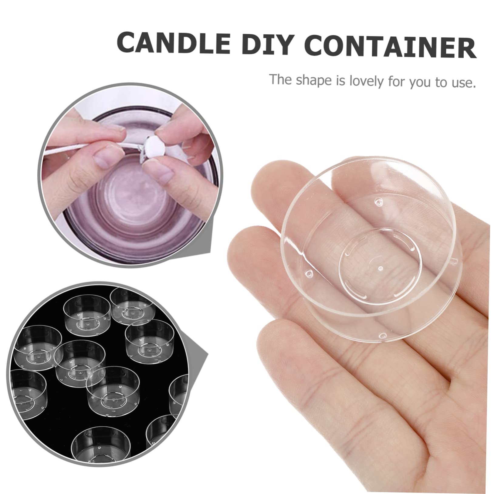 DOITOOL 100 Piezas Unidades Moldes para Velas de Plástico Ignífugo Contenedores para Hacer Velas Diy Recipientes Ligeros y Duraderos Artesanales