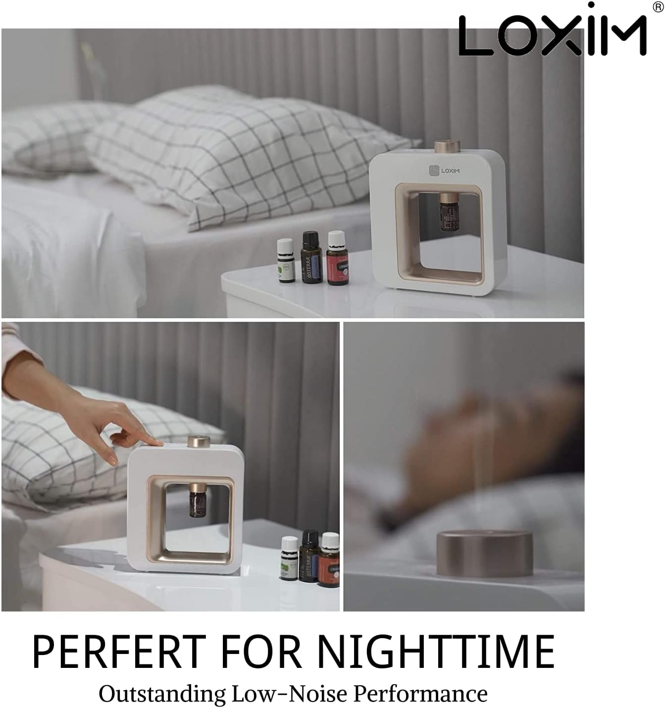 LOXIM Pride White Waterless Diffuser and Discovery Collection Essential Oil Set Blend