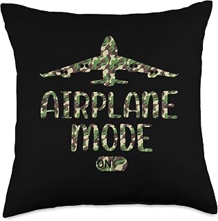 Airplane Mode On Passenger Plane Airport Pilot Plane Pilots Throw Pillow