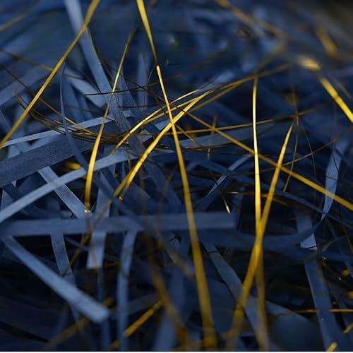 包装用詰め物パーティー用品、 30〜500gのクリンクルカットシュレッダーペーパー、ギフトに最適な詰め物(Style B/Deep Blue,500g)