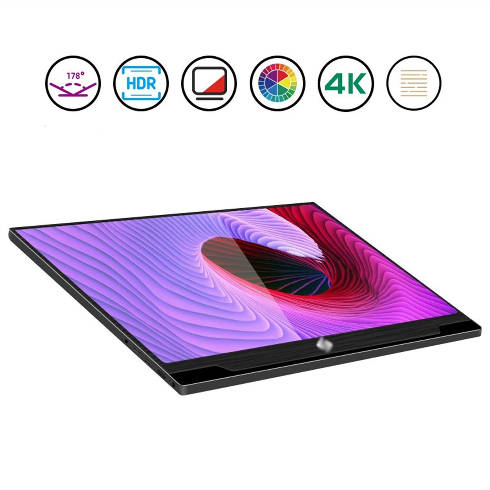 Home Gaming Ultra-cienki przenośny monitor 4K zewnętrzny ekran HDMI częstotliwość odświeżania 60 Hz rozszerzenie do laptopa IPS Rozdzielczość 3840 x 2160 drugi ekran
