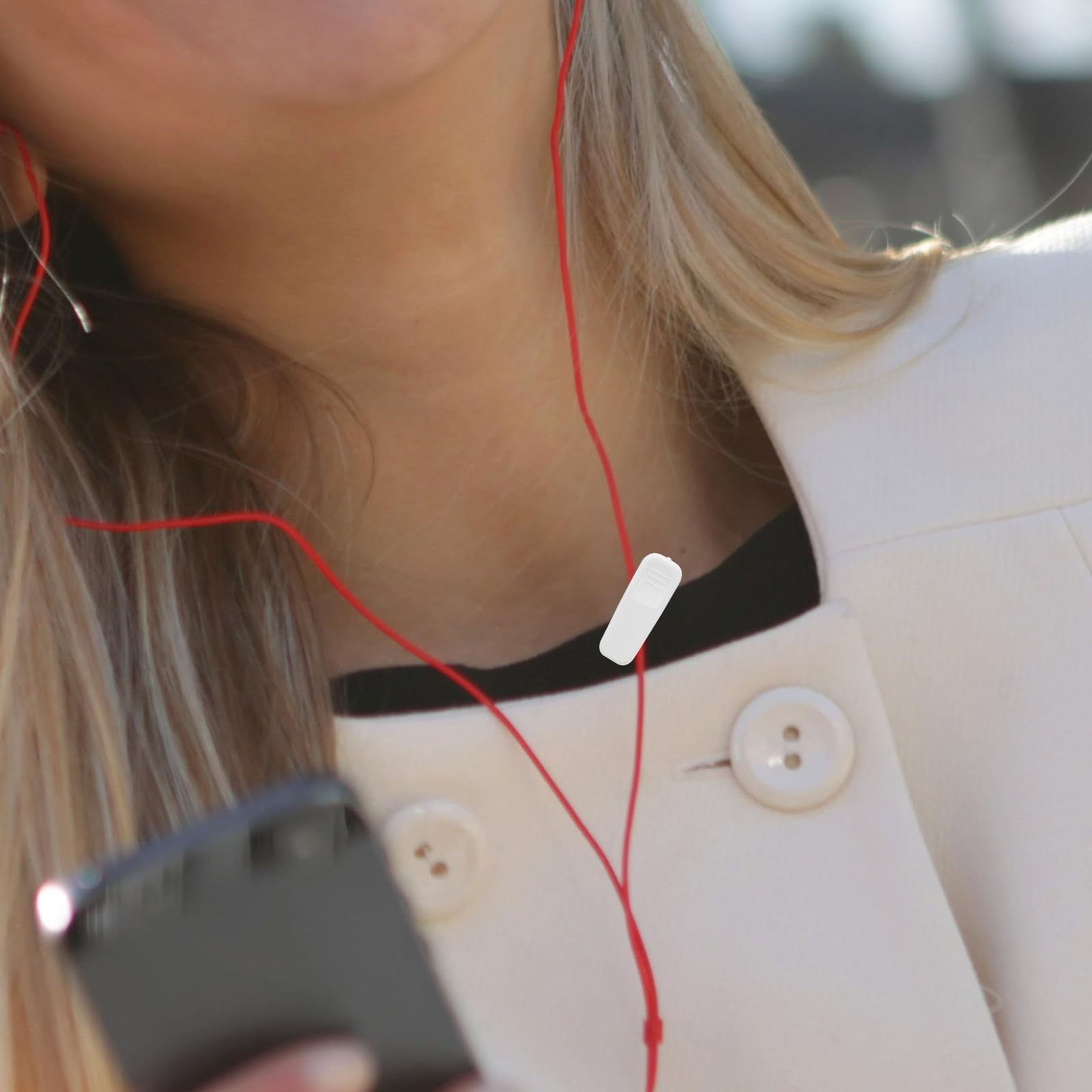 10 Stück Kopfhörerkabelklemmen Weiß Kabelclips für Headset Kabel Leichtes Befestigungszubehör für Musik Unterwegs und Büro