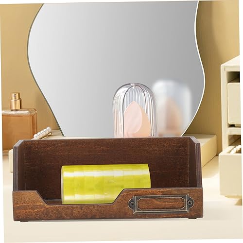 Miniatura 7 de Caja organizadora de joyas de madera clásica Washi Tape Holder 2pc Estuche de almacenamiento de escritorio