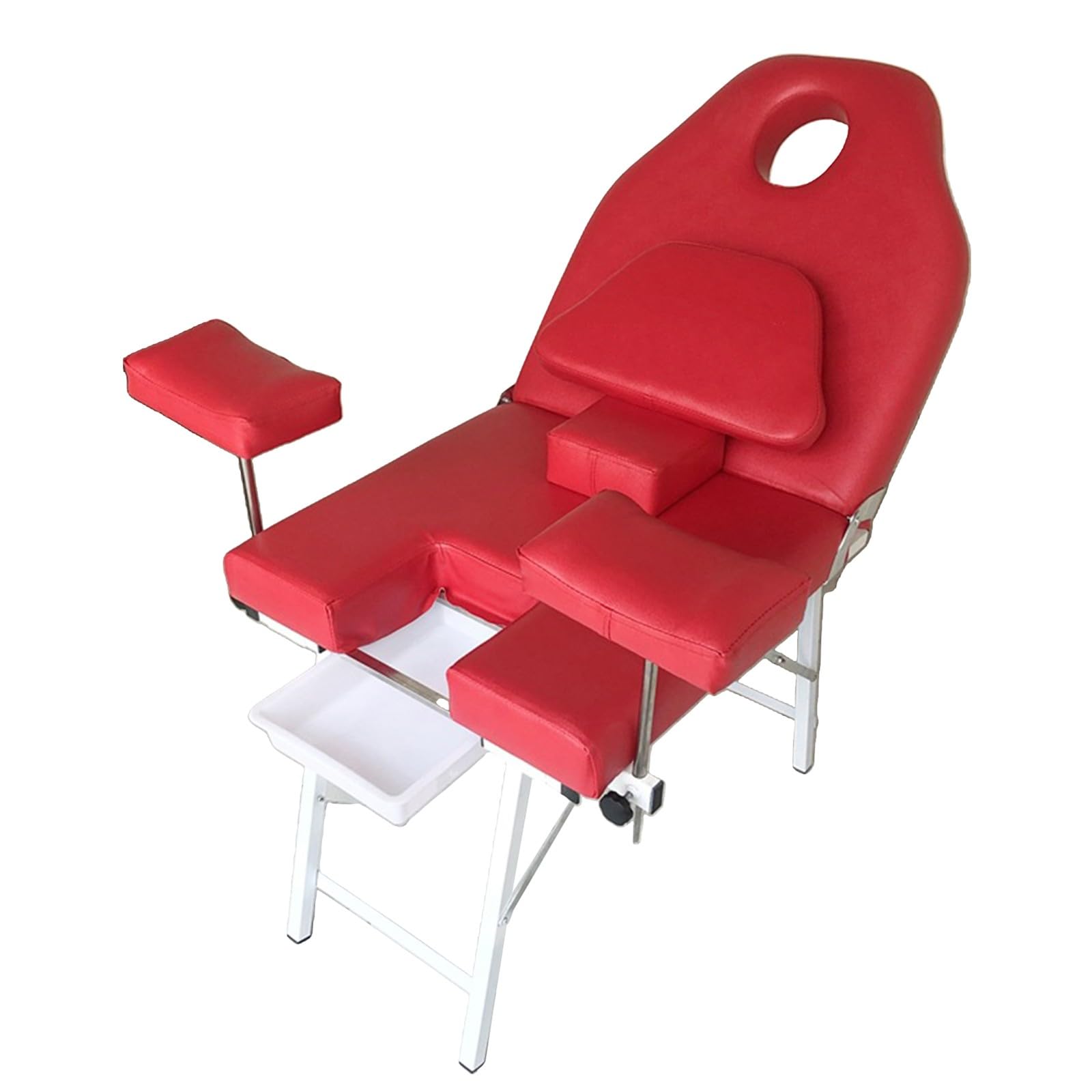 Klappbarer Gynäkologischer Untersuchungstisch, Tragbarer Klapp-Gynäkologie-Operationsbett,ideal für gynäkologische Chirurgie und Private Krankenpflege red