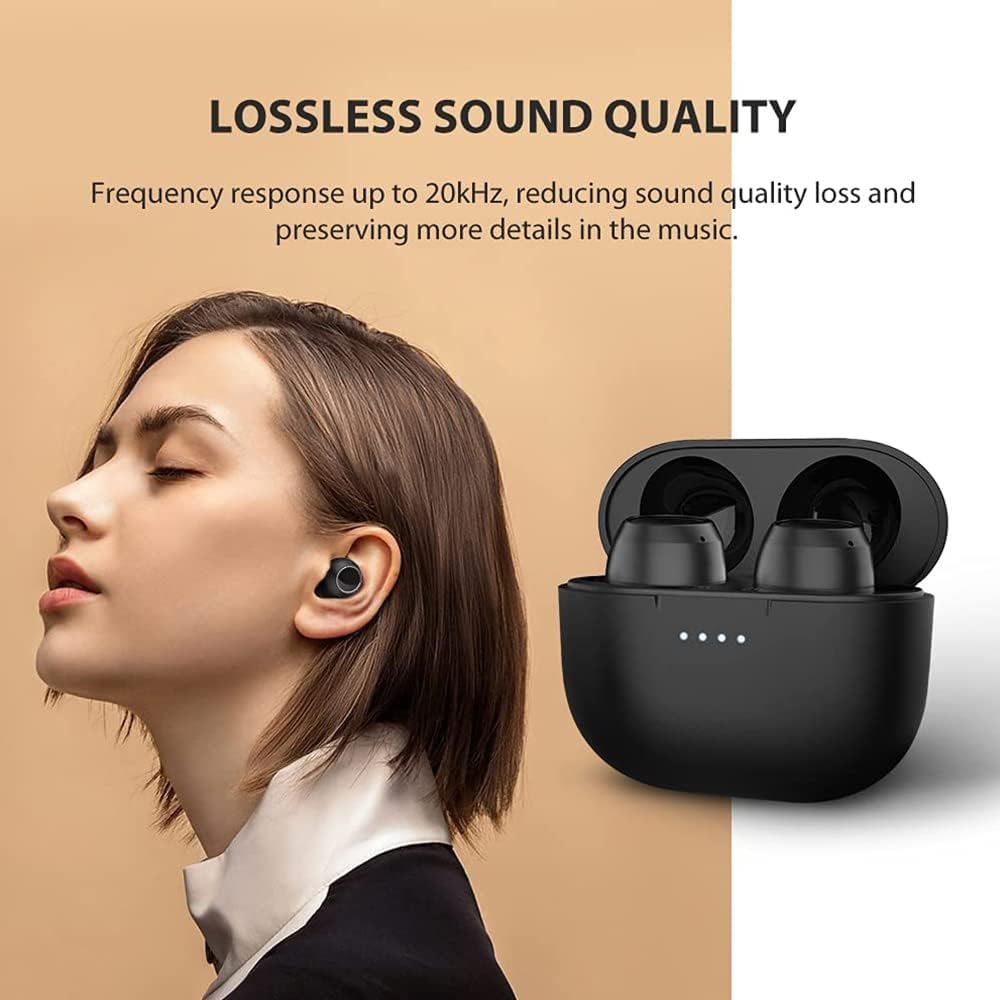 WalkerFit Wireless Earbuds, T10 Bluetooth Earbuds with Microphone and Touch Control, HiFi Stereo Sound Earphones in Ear