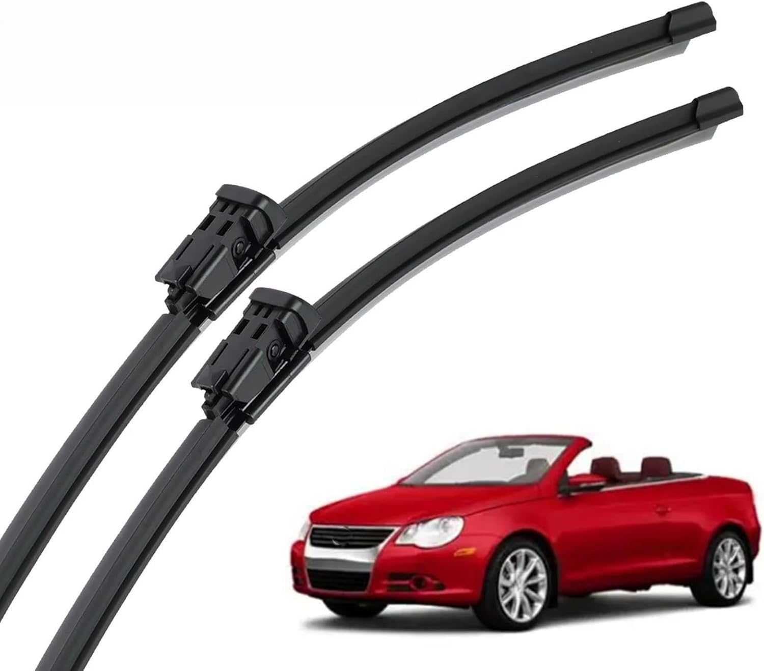 liufangfc Front Windscreen Beam Wipers for VW EOS 2006-2011 24''+19'', Set of 2 Replacement Blades with Pre-assembled Adapter, Only for Right-Hand Drive (UK)
