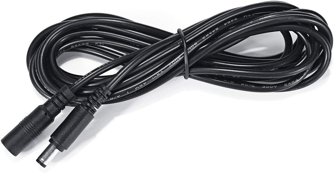 3/5/10m DC 12V Power Extension Cable Cord 5.5x2.1mm Plug Wire for CCTV Camera (3M)