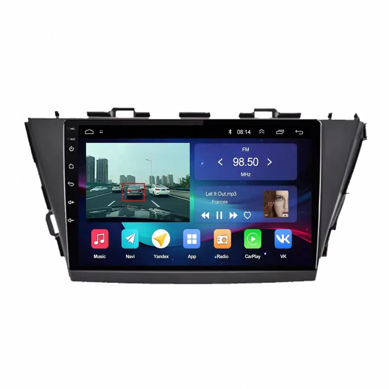 Wyświetlacz Carplay dla Toyota Prius Plus V Alpha 2012-2017 Ekran Dotykowy Z Bluetooth, Mirror Link, Sterowaniem Głosowym, Nawigacją Gps, Fm, Aux I Wi-Fi, 8 Rdzeń 4G+64G