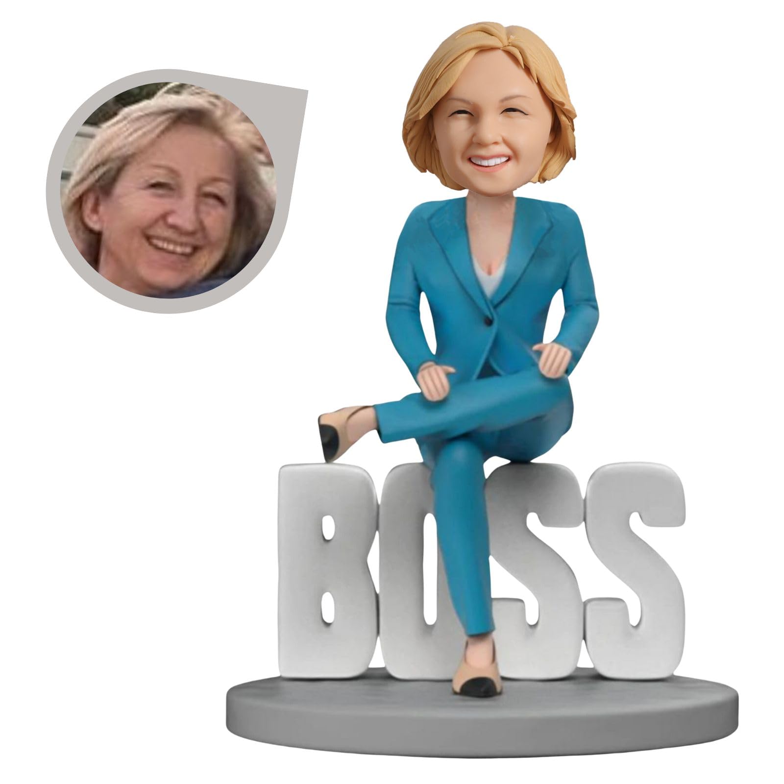 Figuras personalizadas de Bobbleheads Boss Woman personalizadas, hechas a mano, figura de cabeza Bobble Head, estatua de supervisor femenina, escultura de muñeca de la imagen, alta similitud