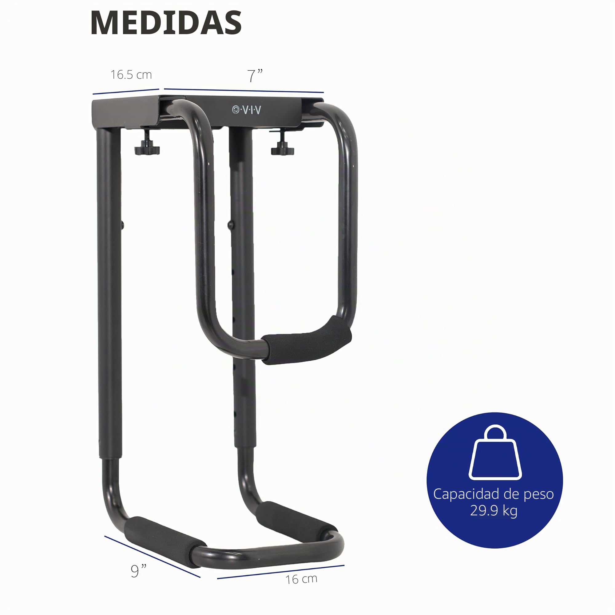 VIVO Soporte de PC Ajustable Resistente para Debajo del Escritorio, Soporte para CPU de computadora con Bloqueo Seguro, soporta hasta 30 kg, Negro, MOUNT-PC04B