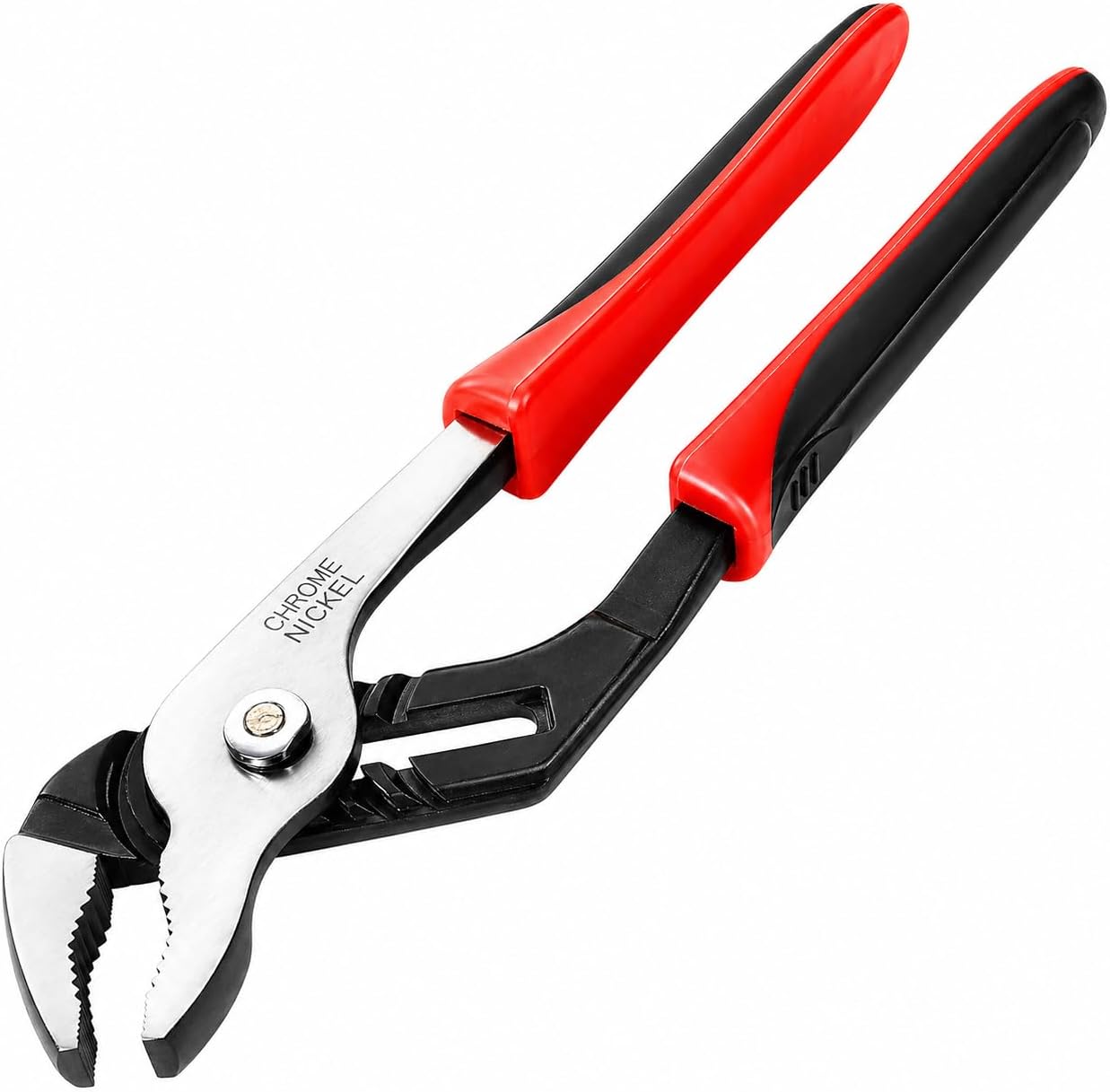 Powerbuilt 10-Inch Groove Joint Pliers, Adjustable Water Pump Pliers, Double Injection Ergonomic Handle - 640389