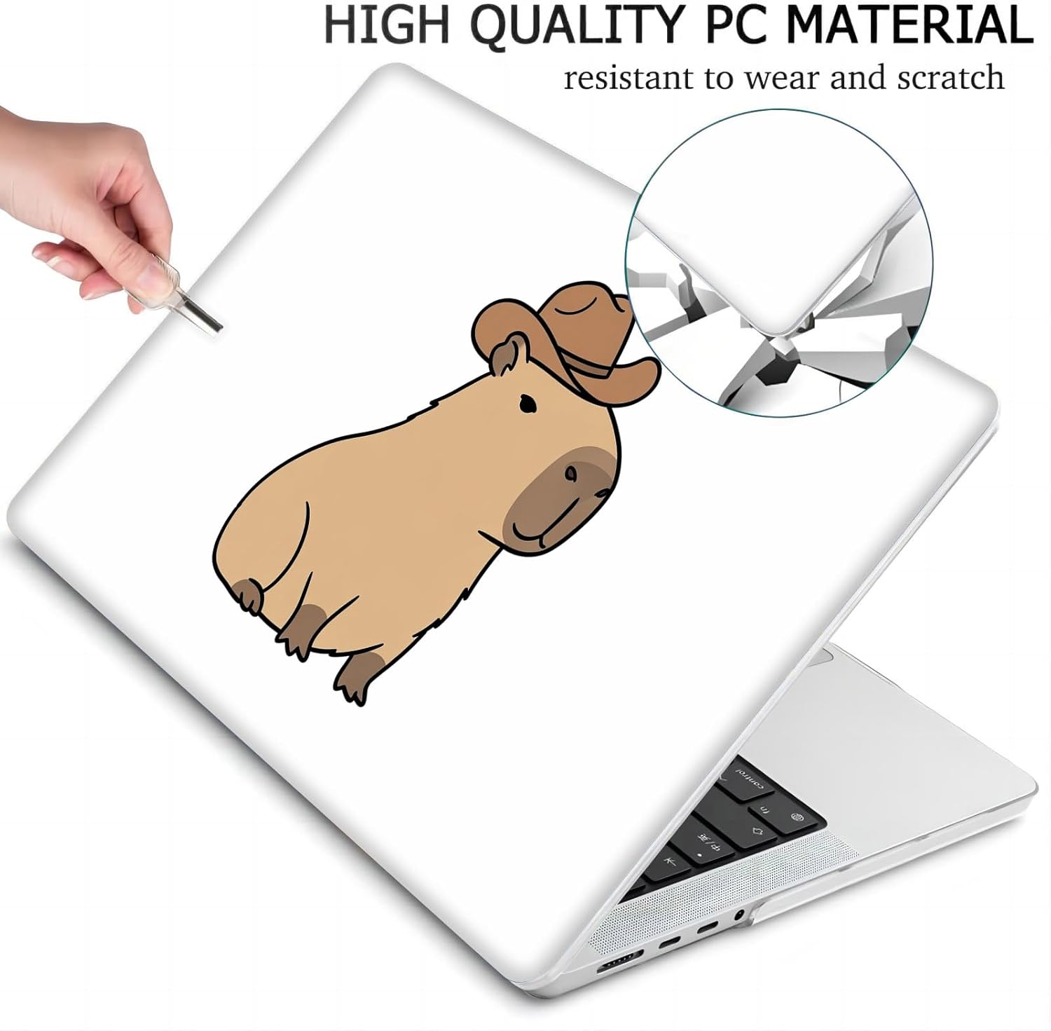 Compatible with MacBook Neo 13-inch, Hard Shell Case with Keyboard Cover and Screen Protector (A3404 A18 Pro chip, 2026 Release) - Capybara MC22210