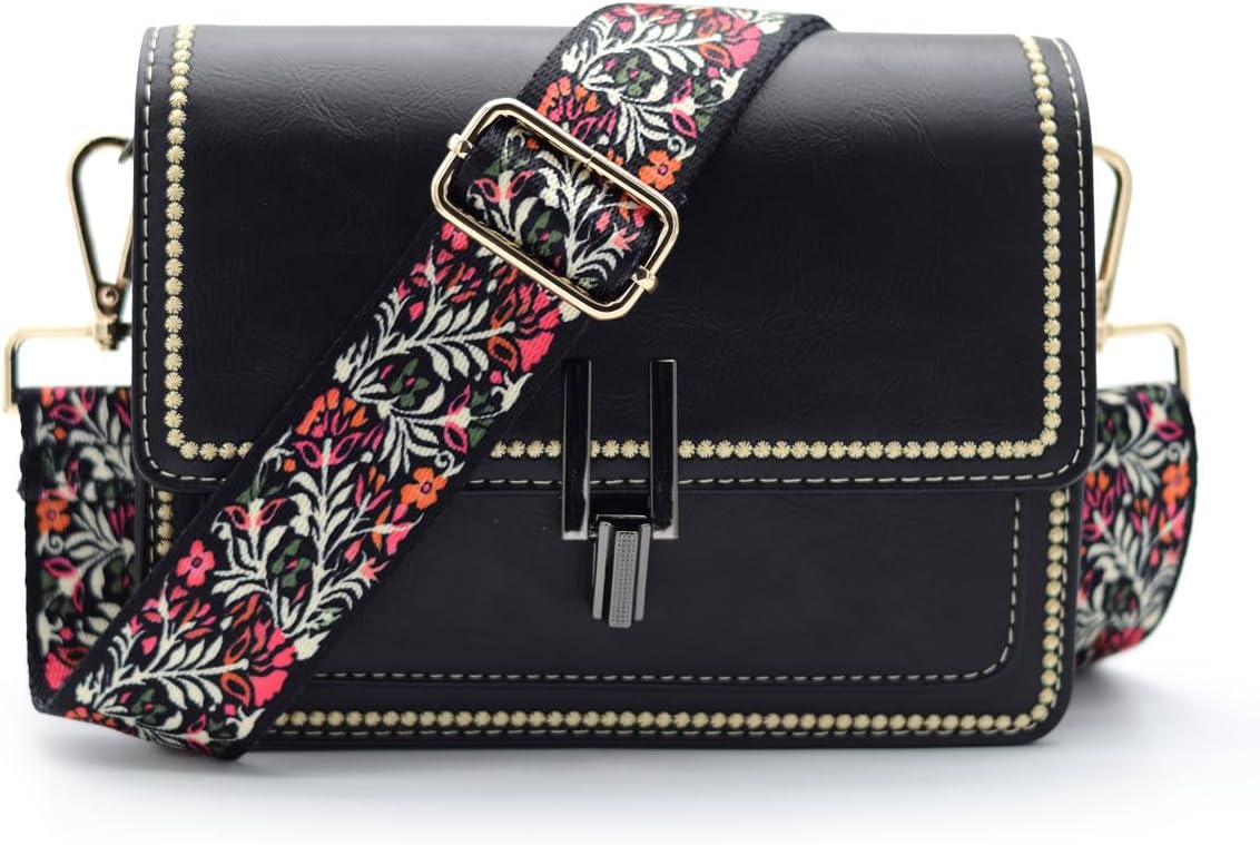 Embroidered Purse Straps Replacement Crossbody Wide Adjustable Bag Straps image 5