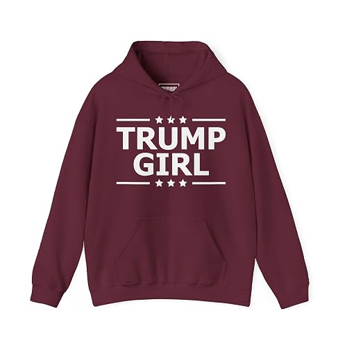 Cute Trumpp Girl 2028 Republican US Flag Vintage Vote Hoodie