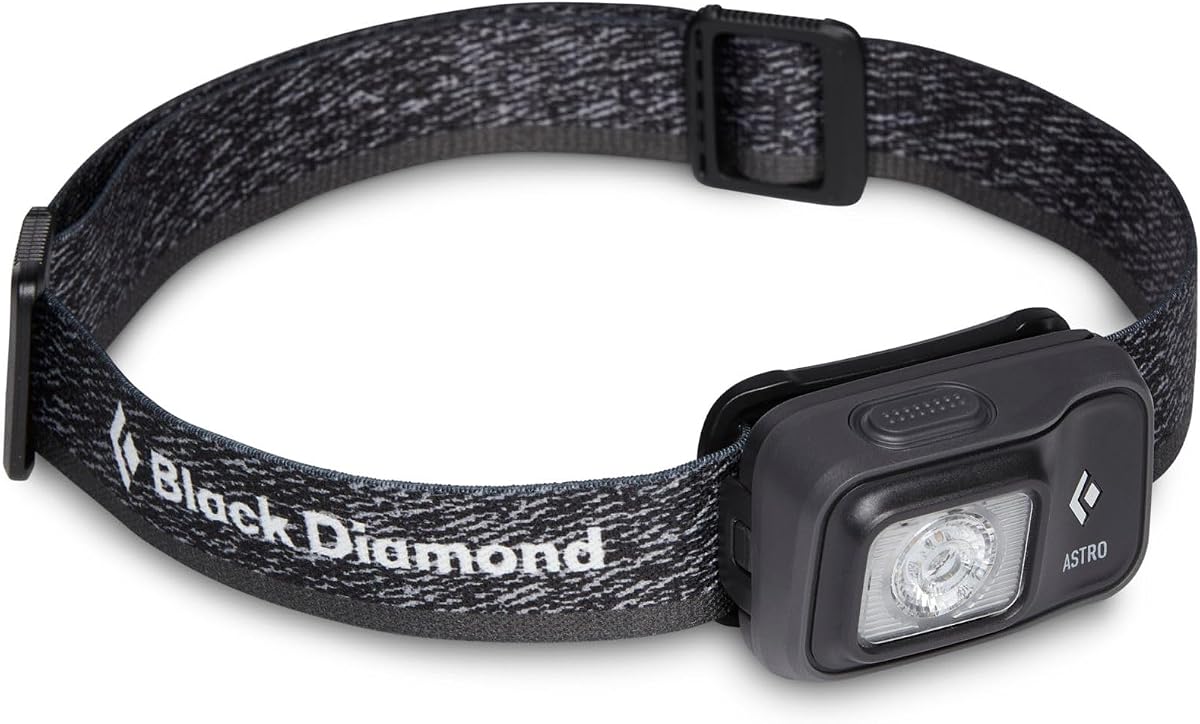 BLACK DIAMOND Astro 300 Headlamp, AAA Powered, Dimmable Bright, BD Graphite | 300 lumens, Brightness Memory, BD 1500 battery compatible, for hiking, camping, running, backpacking, and emergencies
