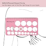 Nipple Rulers, Flange Inserts Sizing Measurement Tool for Breast, Soft Silicone Flange Size Measure, Nipple Measuring for New Mums/Women