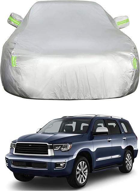 Amazon Co Jp 車カバー絶縁 ボディカバー しトヨタセコイア5 6 7席に適用全天候型保護カーカバー防水性ボディーカバー 防雪防塵防輻射紫外線 黄砂 台風対策 自動車カバー 車 アクセサリー スクラッチ耐性 車 バイク