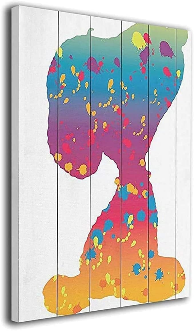 アートパネル 装飾画 Snoopy スヌーピー 油絵 現代絵画 油絵の複製 ポスター 爆売りセール開催中 インテリア 背景絵画 壁アートフレーム アート 贈り物30 40cm 玄関装飾 壁掛け 部屋飾り フレームレス キャンバス 寝室の装飾