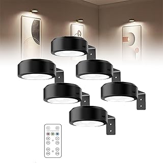 Luces De Pared Para Cuadros, Artísticas A Batería, Luces De Pared Inalámbricas Para Cuadros, Con 3 Temperaturas De Color Y Control Remoto (negro,6pcs)