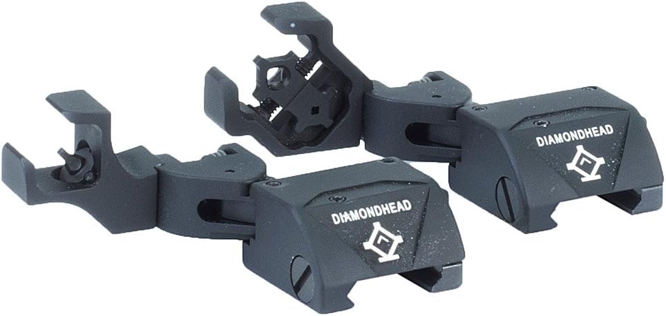 D-45 Diamond Front and Rear Combat Sights with Integrated Sighting System, Black
