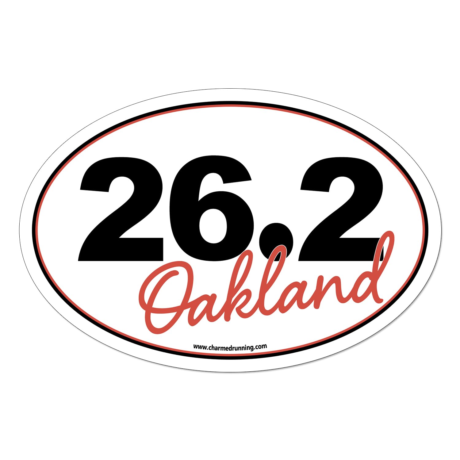 Brand Oakland Marathon 26.2 Script Car Magnet