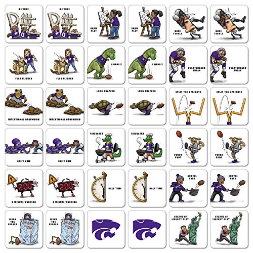 Image of YouTheFan NCAA Officially-Licensed Memory Match Game - Humorous, Team-Specific, Original Hand-Drawn Artwork, Fun for the Whole Family, for Fans Young and Old
