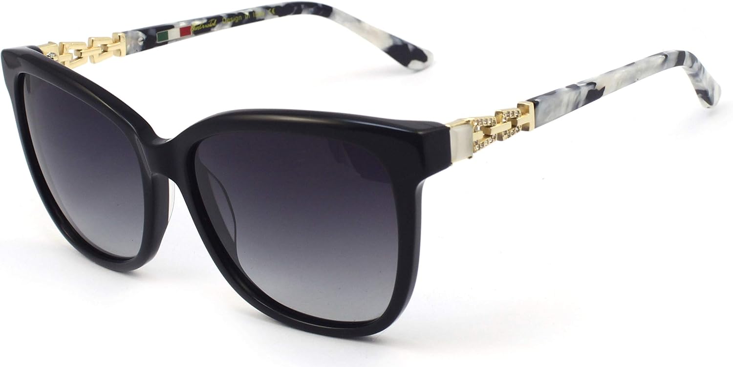 Retro Square Sunglasses for Women Trendy Polarized Sunglasses Ladies Shades UV Protection Thick Frame