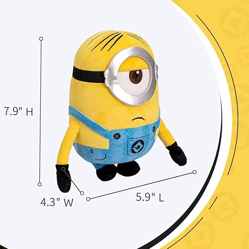 Miniatura 4 de MINISO Peluche de Minions de 7.9 pulgadas (Stewart), suave y lindo peluche kawaii para dormir, almohada para el día de San Valentín para niños
