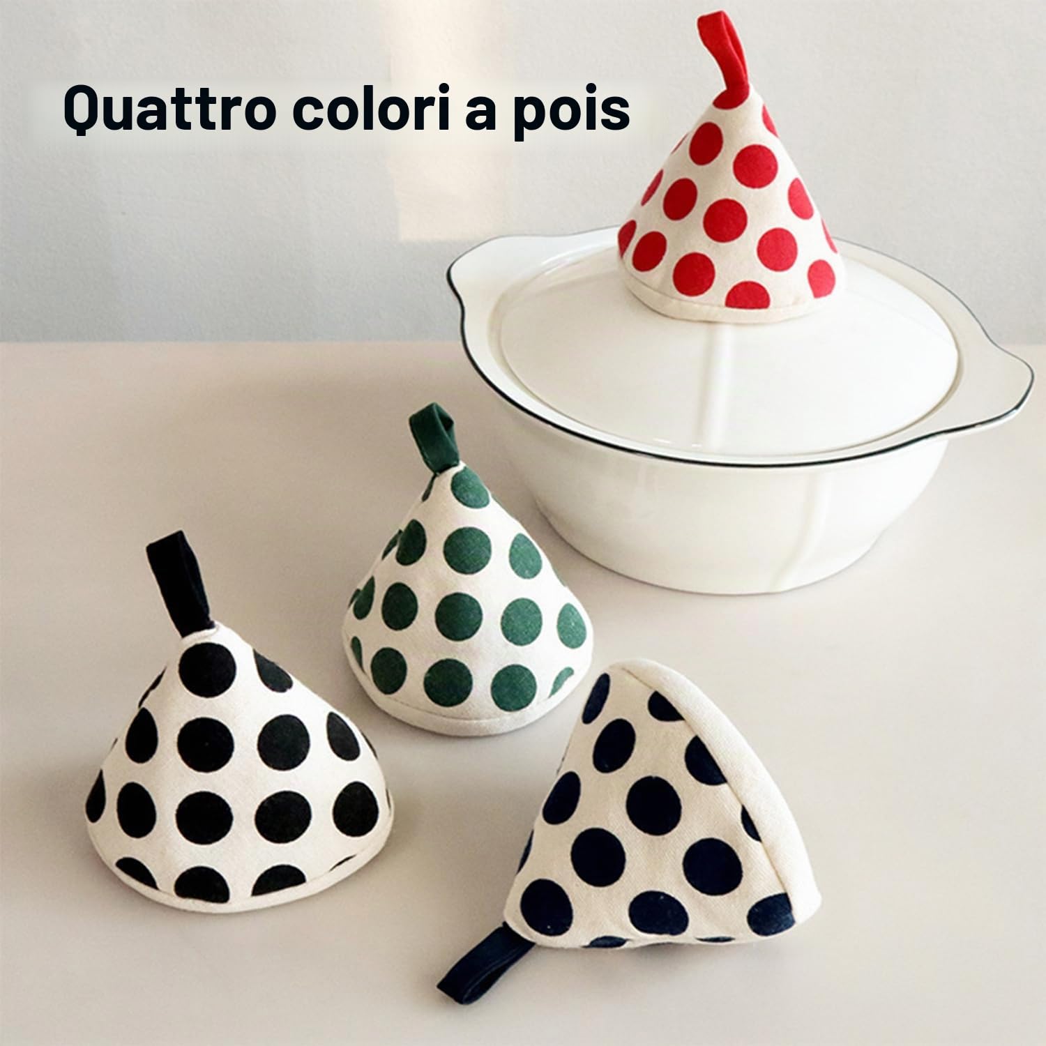 4 Pezzi Mini Guanti Da Forno Cotone De Triangolo Guanti Da Cucina Addensare Presine Da Cucina De Triangolo Guanti Da Forno Conici Presine Cappuccio Da Cucina