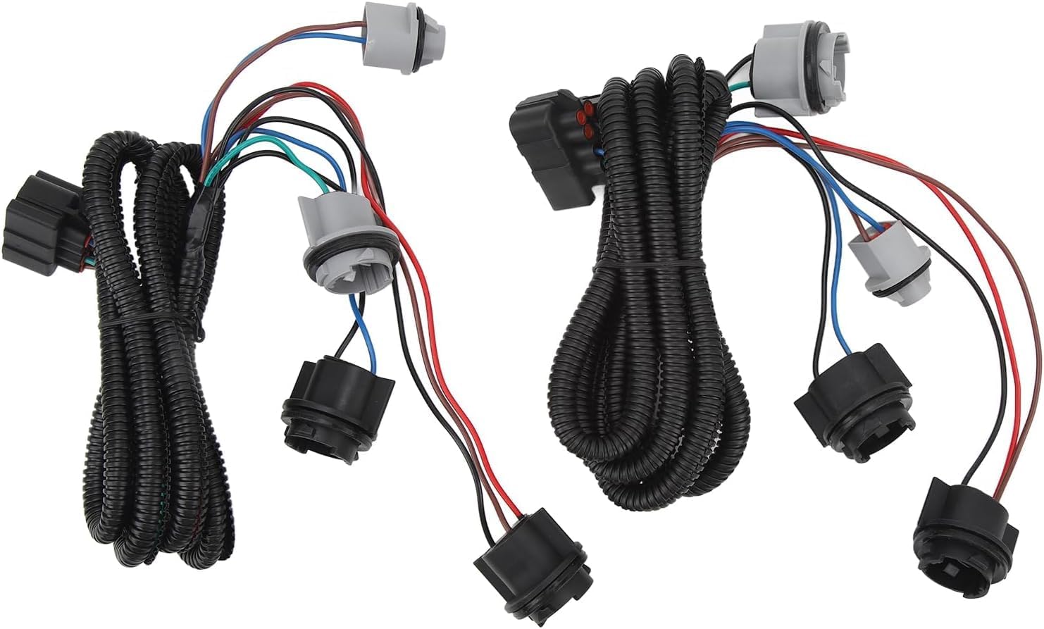 Driver & Passenger Side Tail Lamp Wiring Harness Compatible with Chevy Silverado 1500/1500HD 2500HD 3500 2003-2007, Replace 16531401 16531402