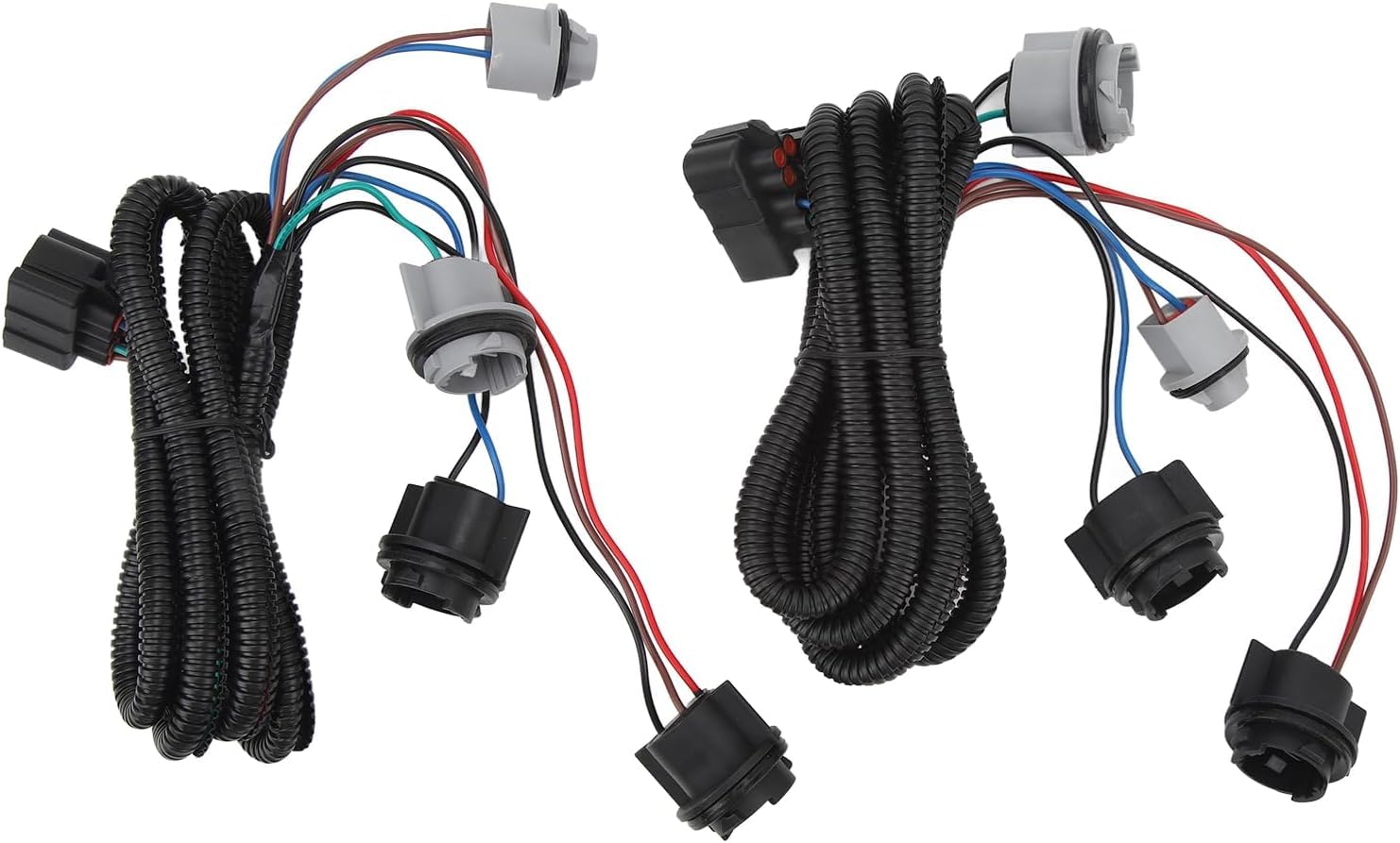Driver & Passenger Side Tail Lamp Wiring Harness Compatible with Chevy Silverado 1500/1500HD 2500HD 3500 2003-2007, Replace 16531401 16531402
