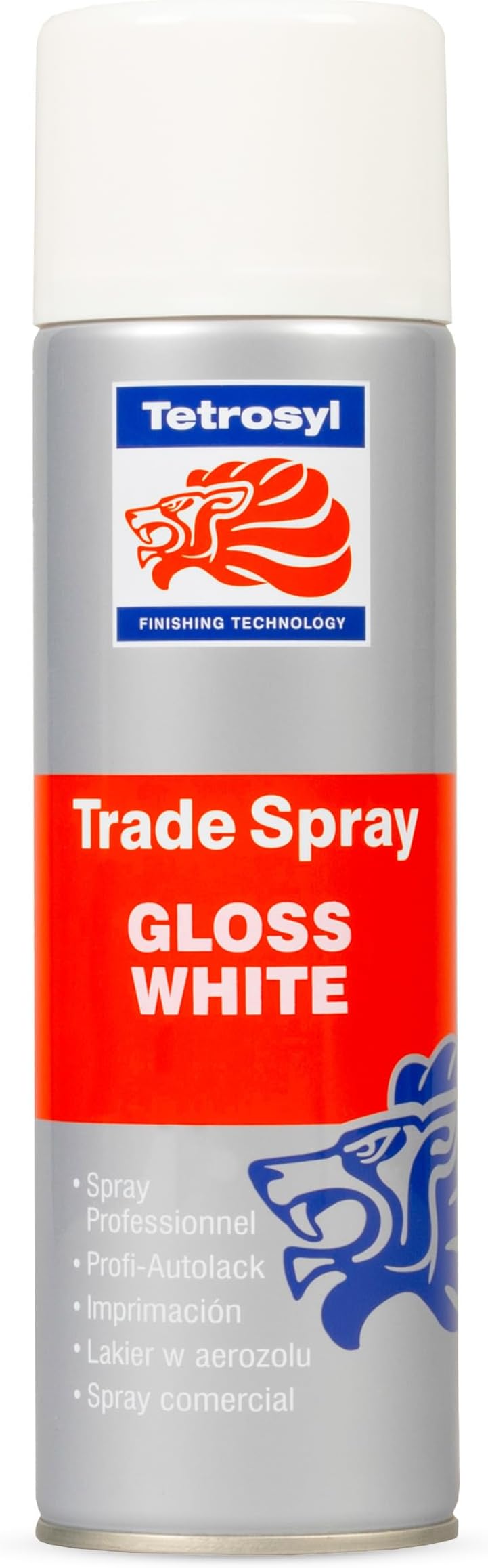 Trade Spray Gloss White Paint 500ml – Fast Drying Acrylic Automotive Aerosol with Adjustable Spray Nozzle for Spray Gun Finish, Vehicle & Automotive Refinishing