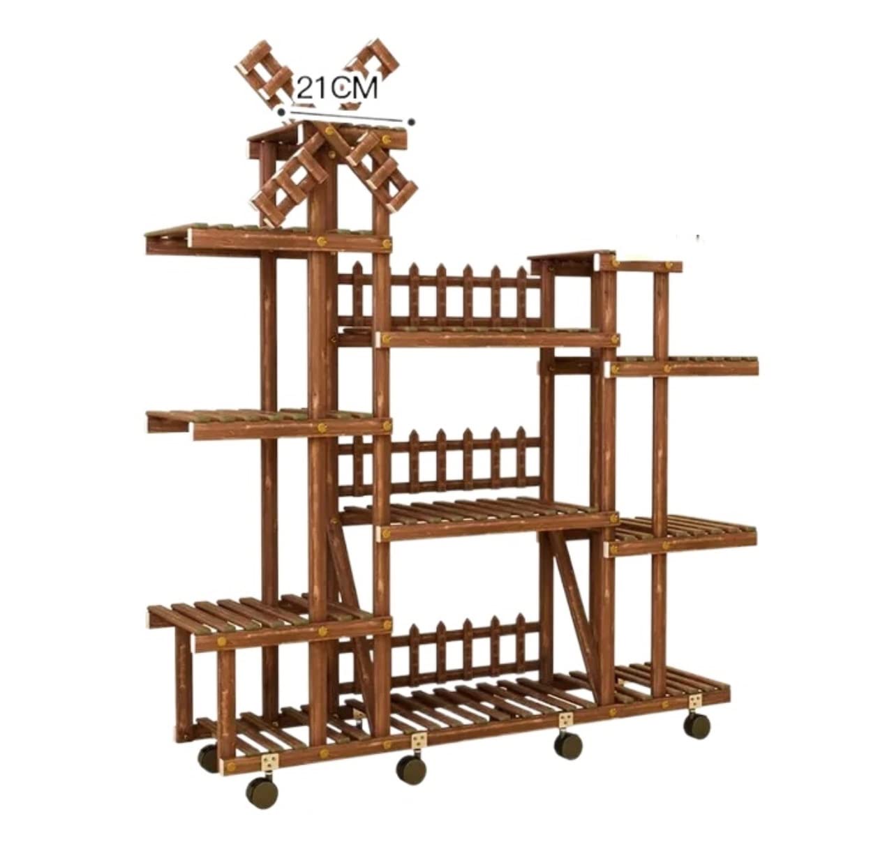 DFGHNBVC Plant Stand Plant Shelves Flower Holder 10 Tier Wood Plant Rack Flower Pot Shelf Indoor Vertical Flower Shelf For Outdoor Patio Balcony Flower Stand Plant Shelf Plant Rack