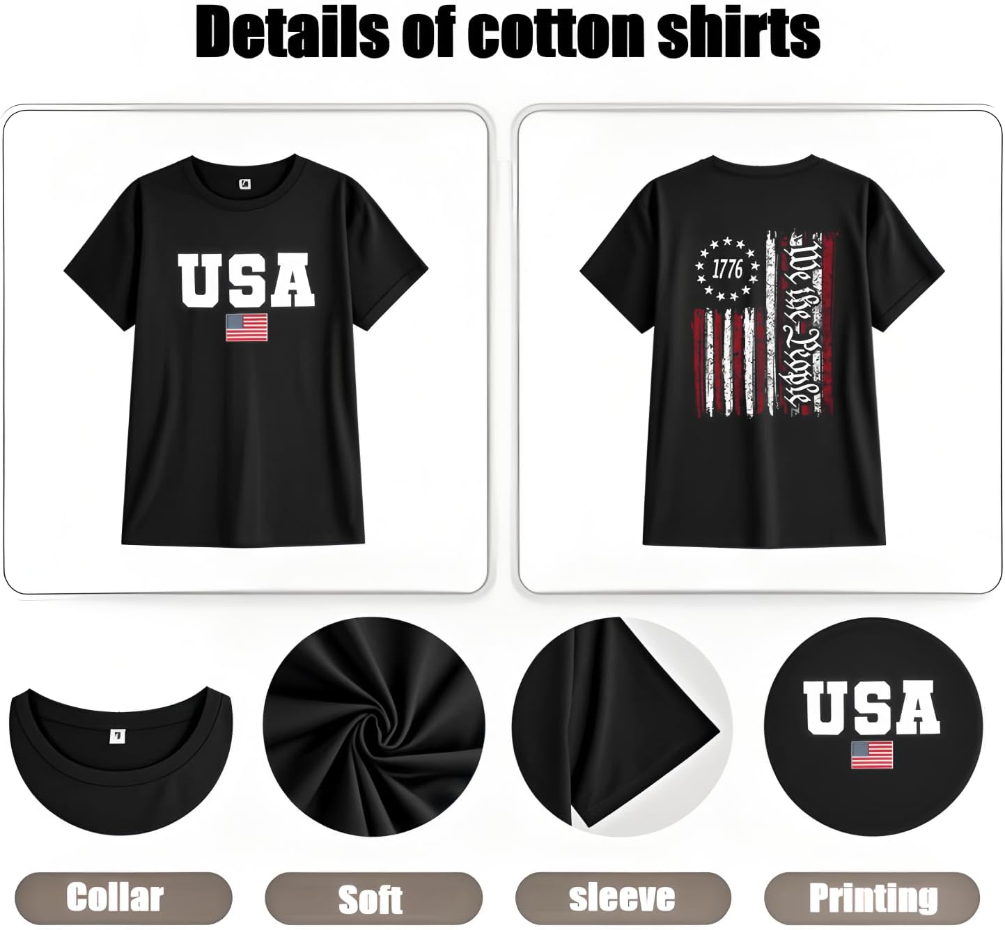 4th of July Shirts Women American Flag Patriotic Shirts USA Star Stripes Graphic T Shirt Short Sleeve Summer Tops - Image 6