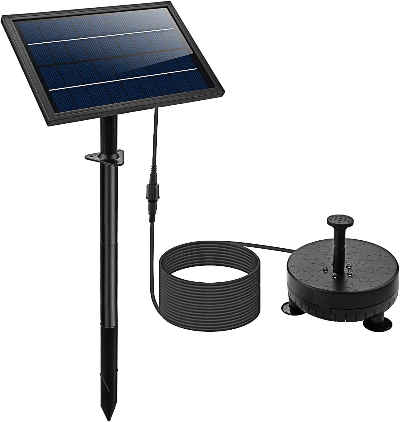 Amazon Com Lewisia Backup Battery Solar Fountain With Led Lighting Submersible Solar Water Pump Kit For Water Feature Koi Pond Pool Garden Bird Bath 8w Home Improvement