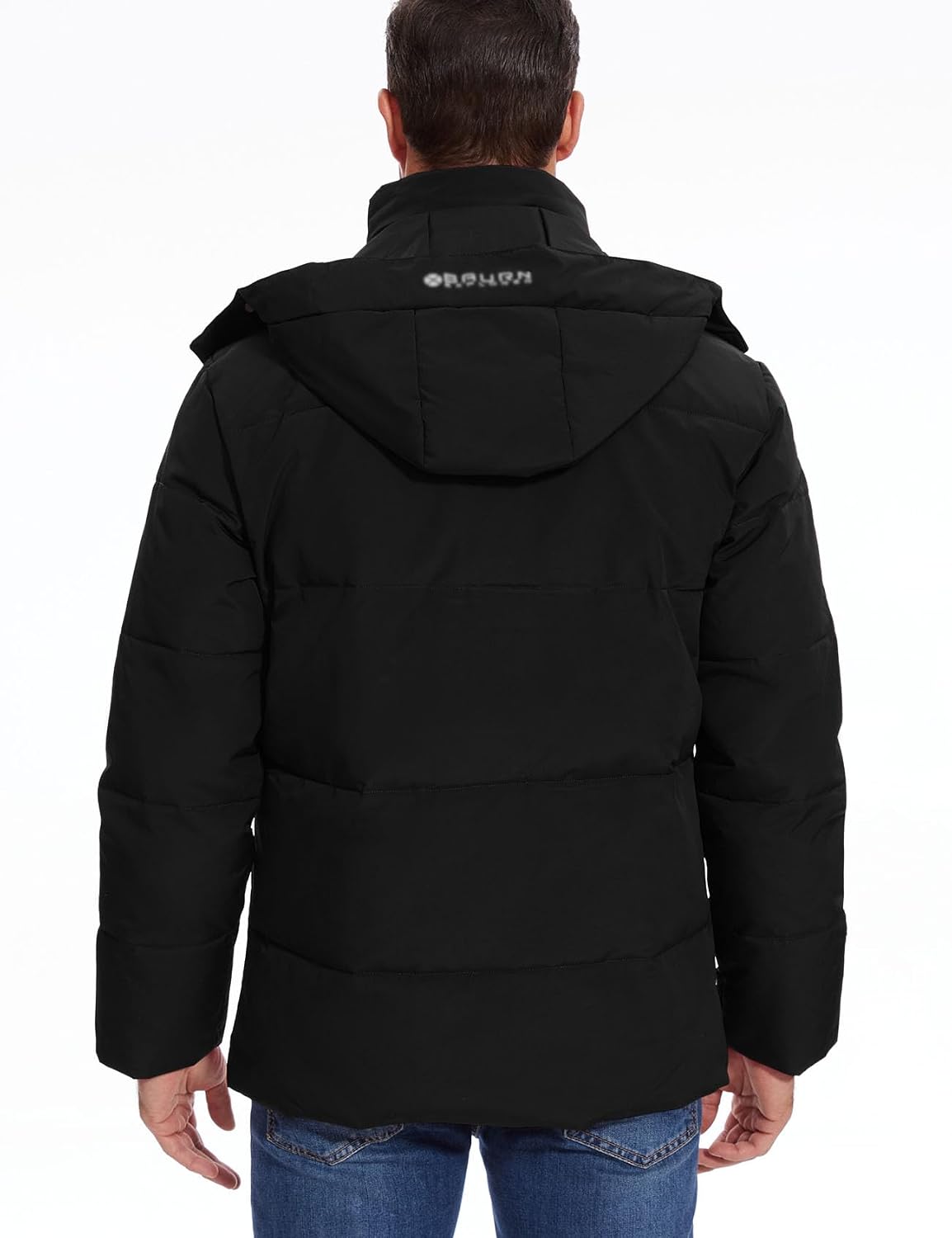 Flygo Puffer Jacket Men Down Jackets Winter Coats Waterproof Thicken Insulated Hooded Quilted Parka Snow Jacket
