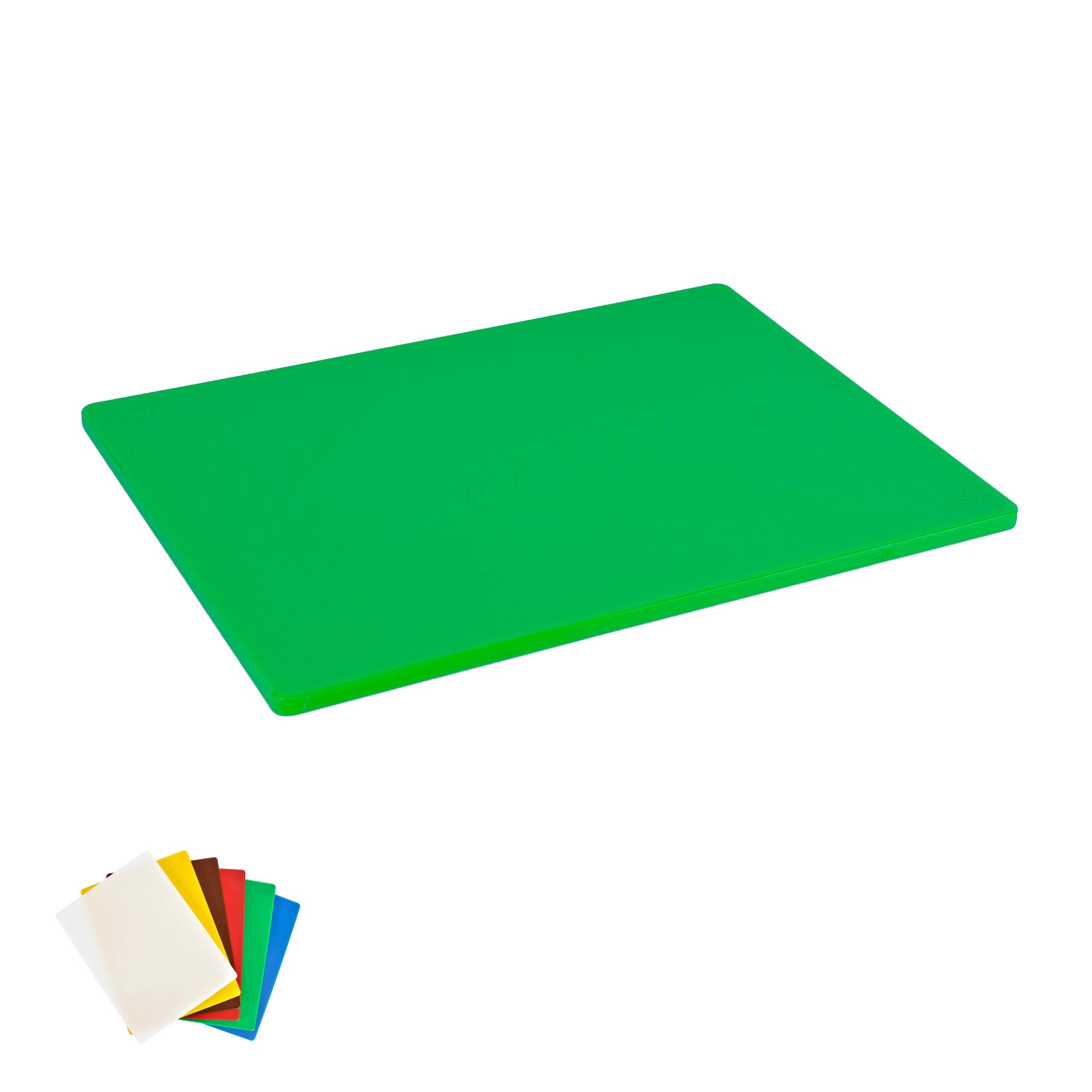 Plastic Cutting Board, Commercial Grade, 15-inch by 20-inch by 1/2-inch, Green