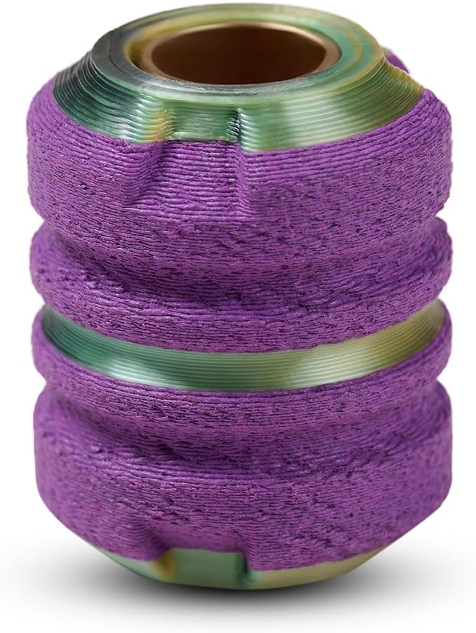 Spectral Set: Multicolor Large Hole Lanyard Beads for 550 Paracord and EDC Gear - Handmade Carbon Fiber Infused Beads by Dynamic Arts and Crafts - 3 pc Pack